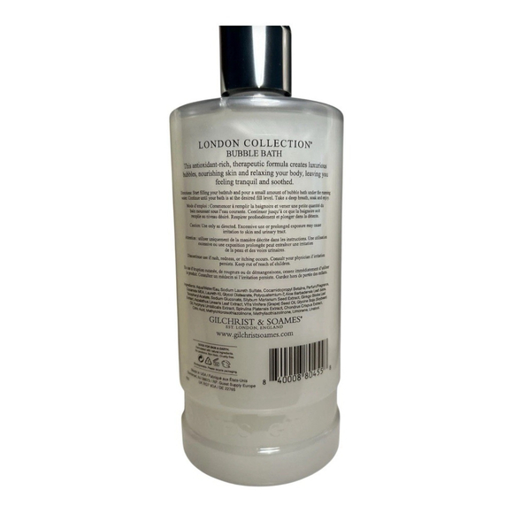 Gilchrist & Soames London Collection Bubble Bath 15.5 oz Full Size - Picture 2 of 4